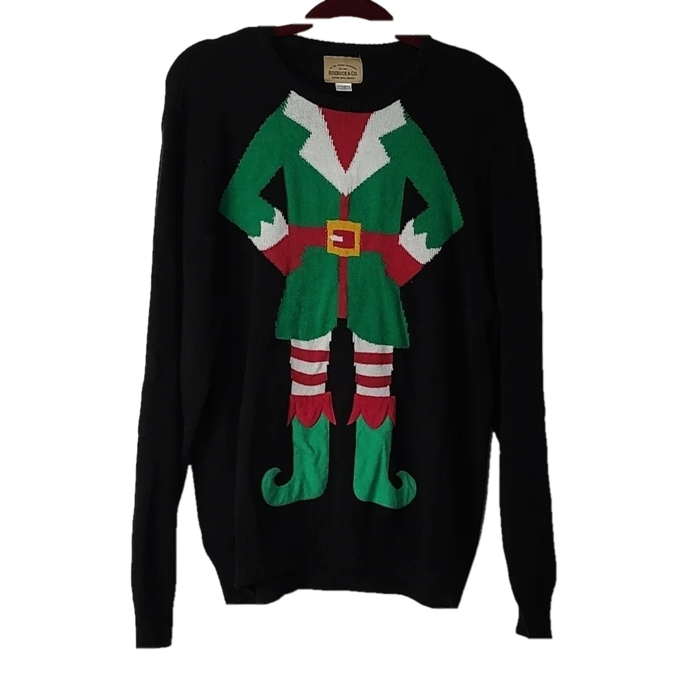 Roebuck & Co. Ugly Christmas Sweater Size L